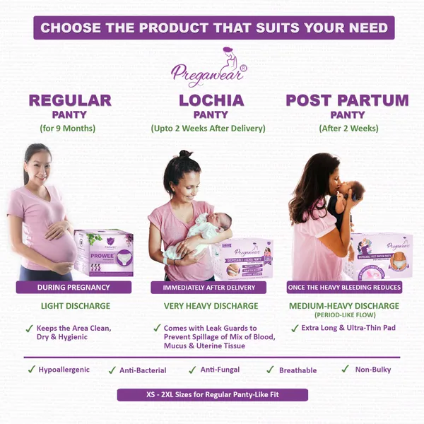 Pack_Of_5_Pregawear_Maternity_Panty|_Disposable_Period_Panties|_Postpartum_Underwear|_Heavy_Flow_&_Rash_Free_Periods|_Leak_Proof_Pads_After_Delivery|_Overnight_Protection|Toxic_Free