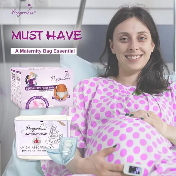 Pack_of_15+5__Pregawear_Post_Partum_Panty_&_Maternity_Pad_Combo_for_Women|Heavy_Flow|After Delivery