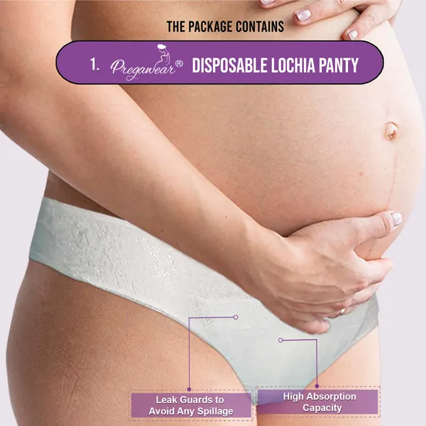 Pack_of_5+5_Pregawear_Lochia_Maternity_Panty_&_Maternity_Pad_Combo|_Heavy_Flow_|_Post Delivery