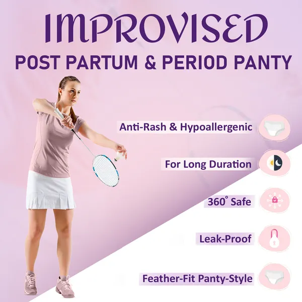 Pack_of_5_Pregawear_Post_Partum_Period_Panty|_Heavy_Flow_360_Coverage_|Overnight_Protection_Leak_Proof_Period_Panties|_Post_Delivery_Disposable Underwear
