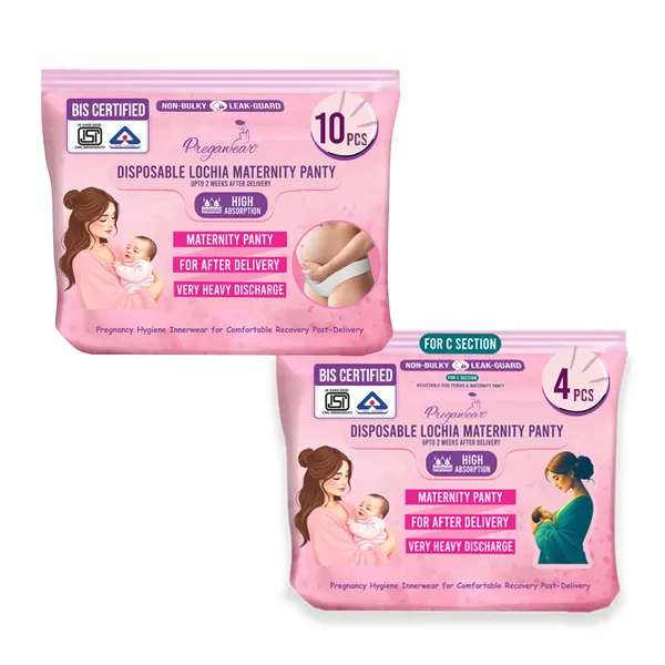 Pack_of_10+4_Pregawear_Lochia__&_CS_Maternity_Panty_Combo|_Disposable_Postpartum_Underwear_for_Normal_Delivery_&_C-Section_Recovery|_Antifungal,_Antibacterial,_Breathable,_Leak-Proof_Panties_for_New_Mothers