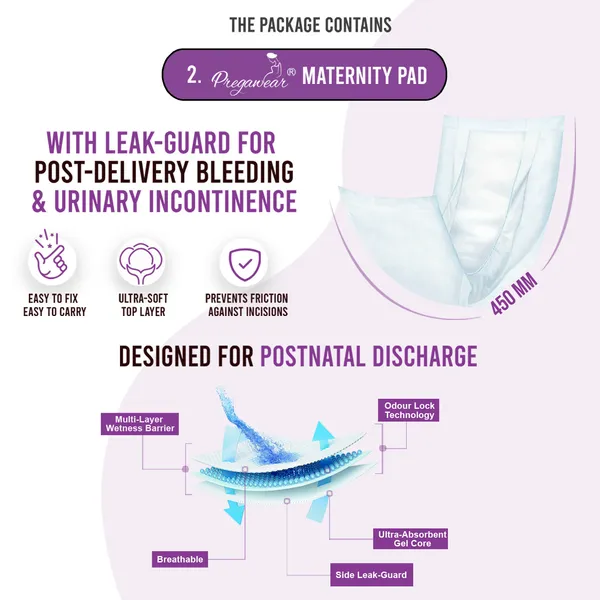 Pack_of_15+5_Pregawear_Lochia_Maternity_Panty_&_Maternity_Pad_Combo|_Heavy_Flow_|_Post Delivery