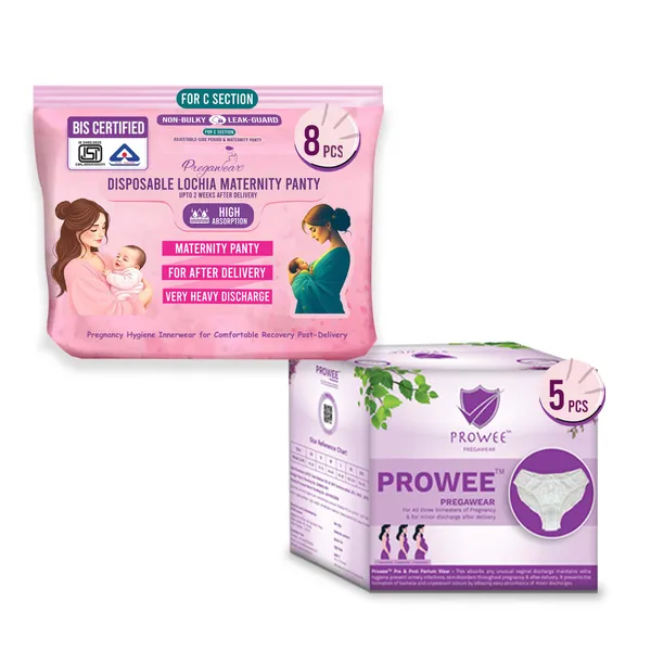 Pack_of_8+5_Pregawear_C_Section_Maternity_Panty_&_Disposable_Hygiene_Panties_Combo|_Low_Waist_High_Absorption|_Soft,_Secure,_Breathable_Pregnancy_Underwear|_New_Mothers_After_Birth|_During_&_Post_Delivery