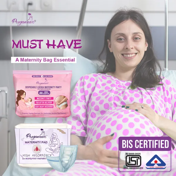 Pack_of_5+5_Pregawear_Lochia_Maternity_Panty_&_Maternity_Pad_Combo|_Heavy_Flow_|_Post Delivery