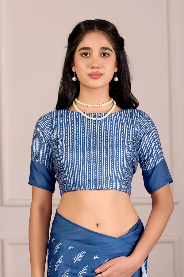 Aqua_Blue_&_White_Ethnic_Floral_Motifs_Malai_Silk_Saree_with_Digital_Print_Blouse