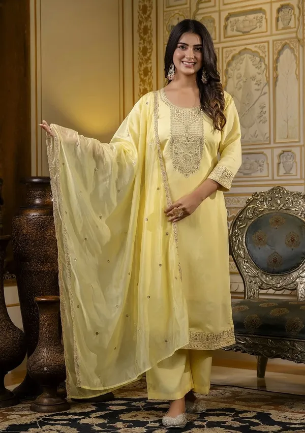 Yellow_Kurta_&_Pant_Set_with_Dupatta