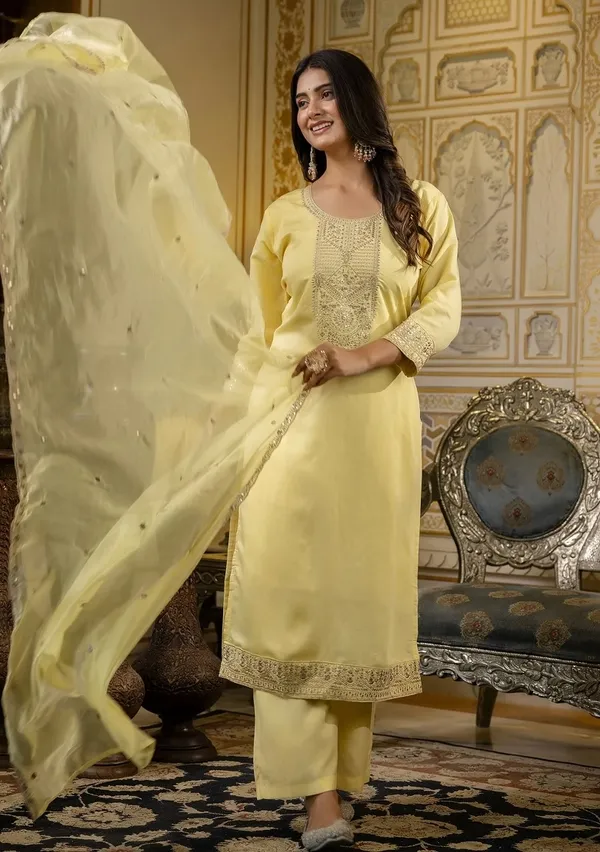Yellow_Kurta_&_Pant_Set_with_Dupatta