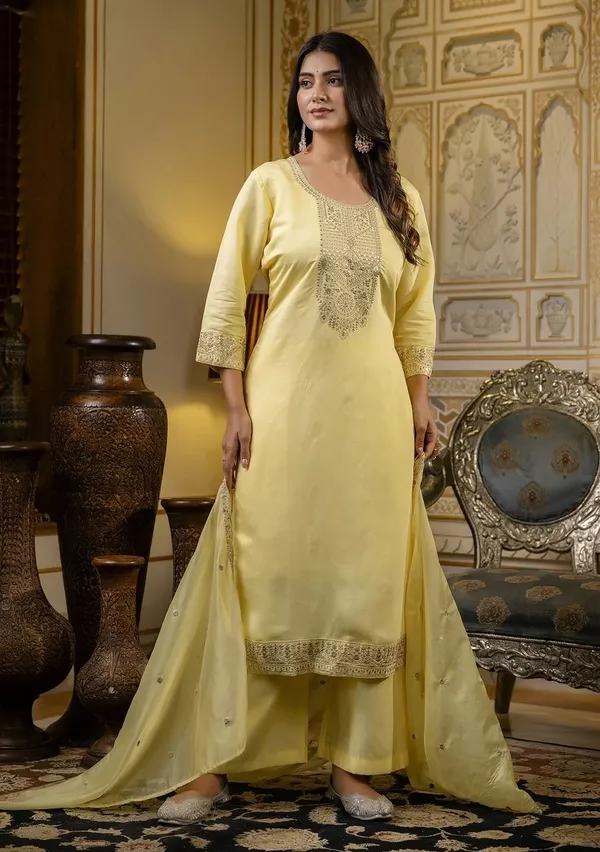 Yellow_Kurta_&_Pant_Set_with_Dupatta