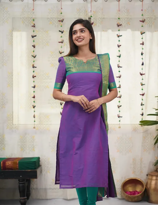 Wine_Kurta__with_Dupatta