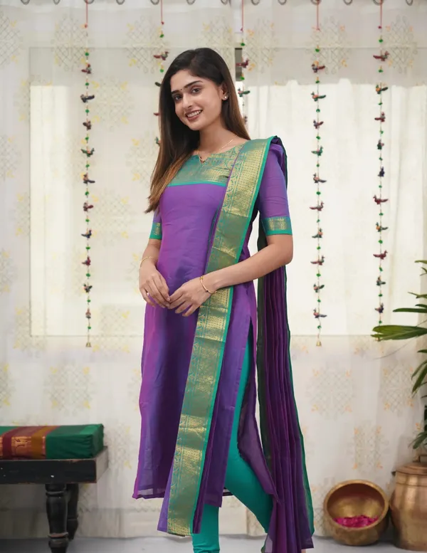 Wine_Kurta__with_Dupatta