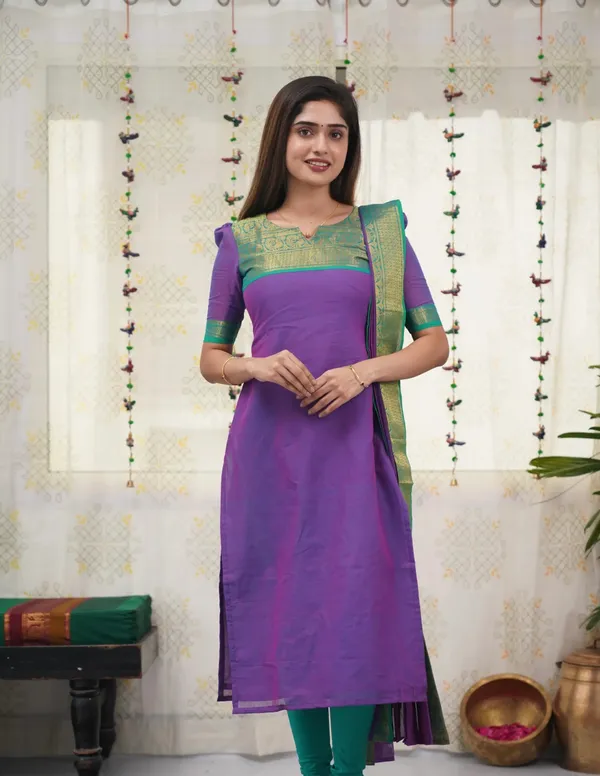 Wine_Kurta__with_Dupatta