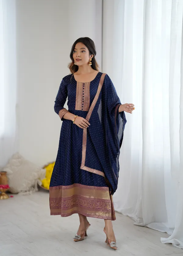 Navy_Blue_Kurta_&_Pant_Set_with_Dupatta