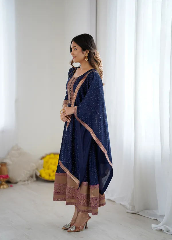 Navy_Blue_Kurta_&_Pant_Set_with_Dupatta