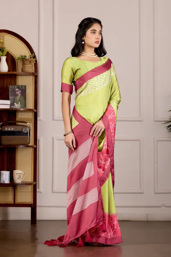 Lime_Green_Geometric_Grace_Saree
