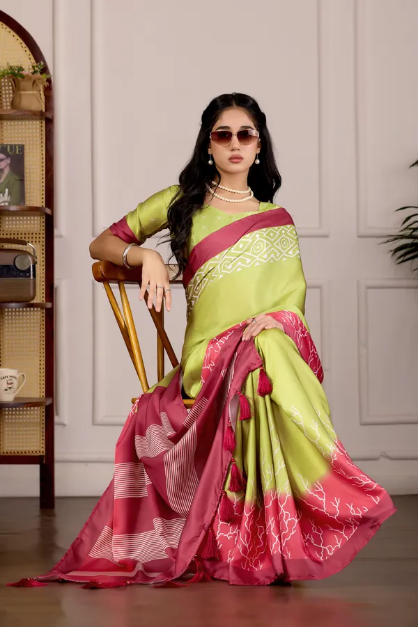 Lime_Green_Geometric_Grace_Saree
