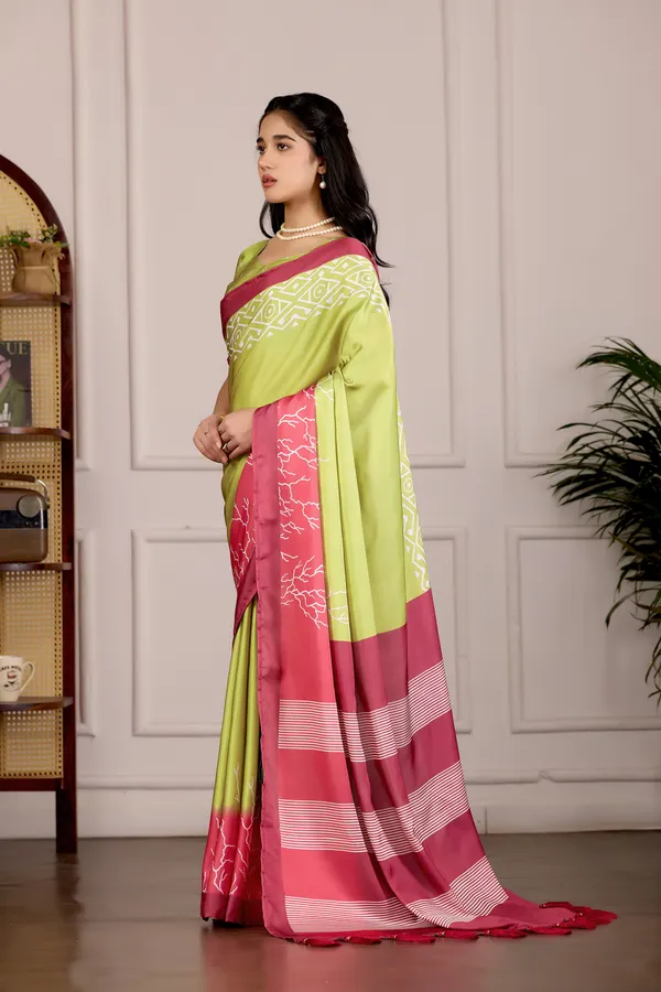 Lime_Green_Geometric_Grace_Saree