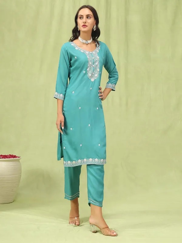 RAMA_GREEN_EMBROIDERED_KURTA_PANT_SET_WITH_DUPATTA