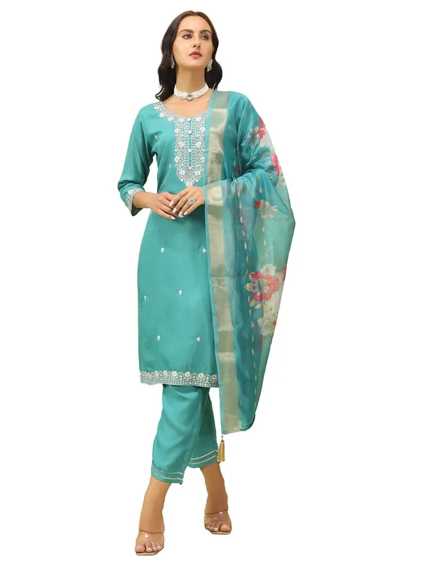 RAMA_GREEN_EMBROIDERED_KURTA_PANT_SET_WITH_DUPATTA