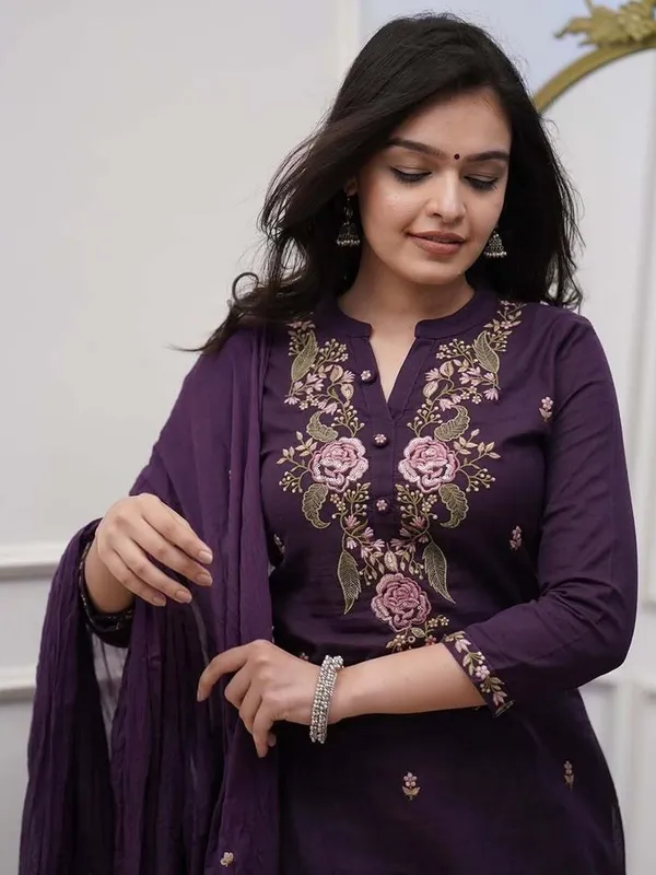 PURPLE_EMBROIDERED_KURTA_PANT_SET_WITH_DUPATTA
