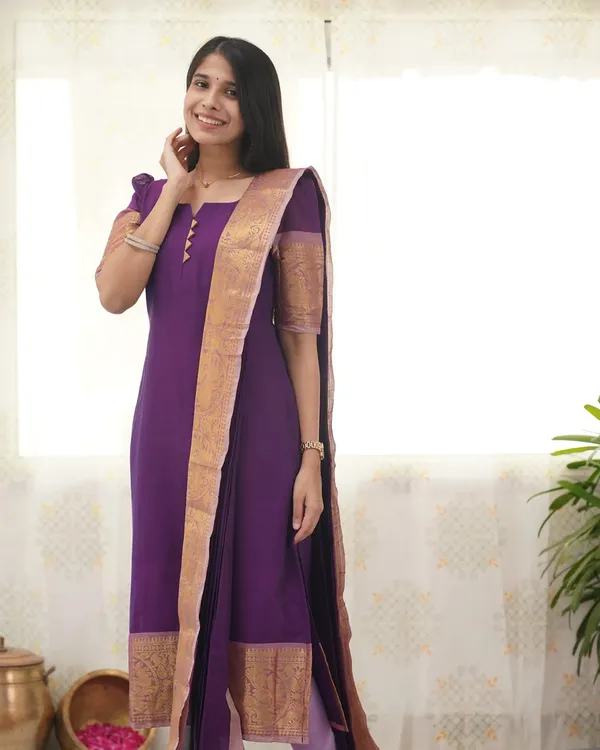 Purple_Kurta_&_Pant_Set_with_Dupatta