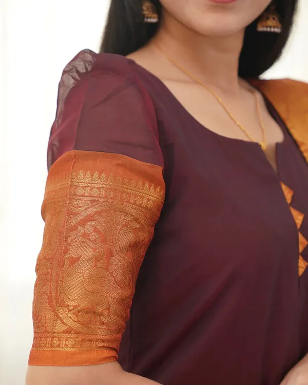 Brown_Kurta__Set_with_Dupatta