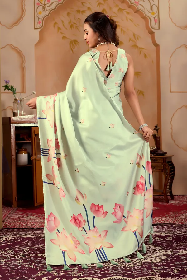 Mint_Green_Pastel_Floral_Printed_Saree