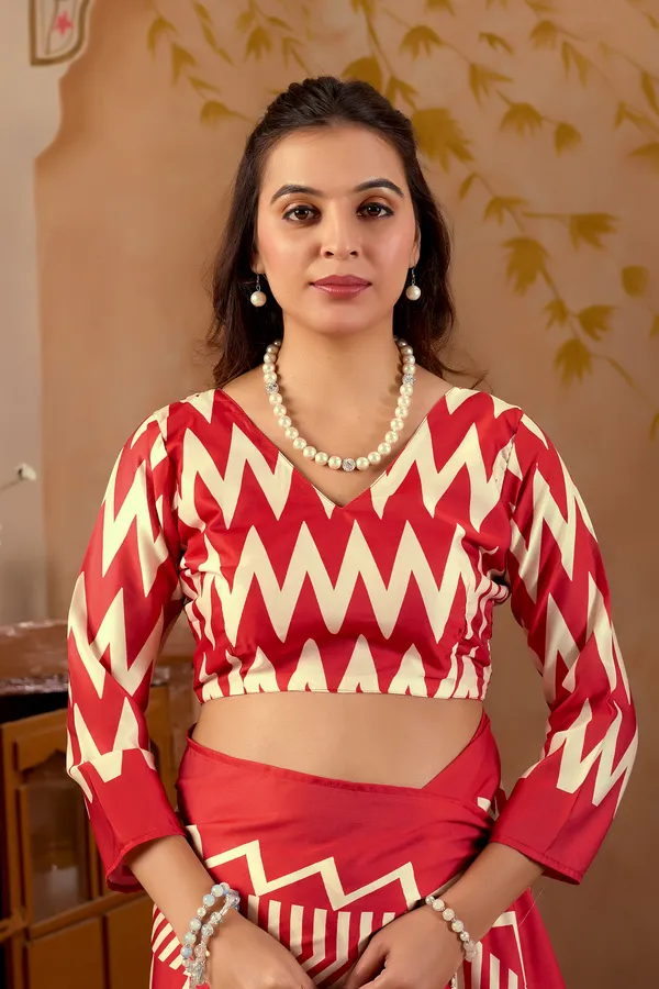 Festive_wear_Cream_and_Red_Printed_Saree