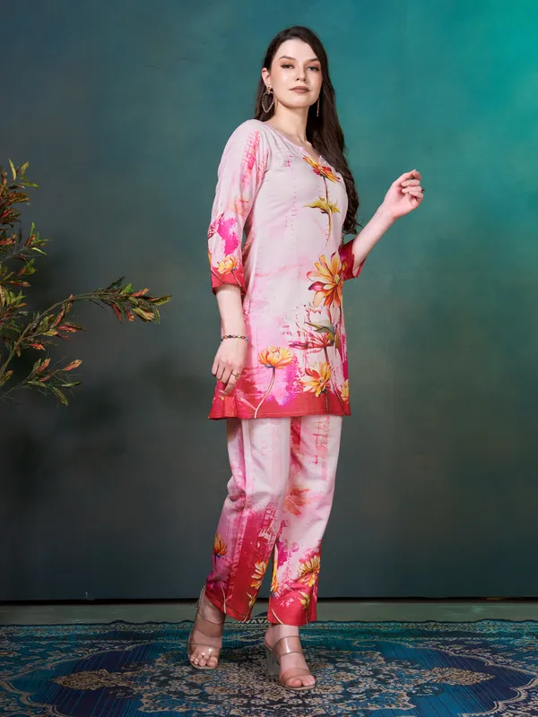 Light_Pink_with_Red_Floral_Printed_Rayon_Blend_Co-ord_Set_for_Women