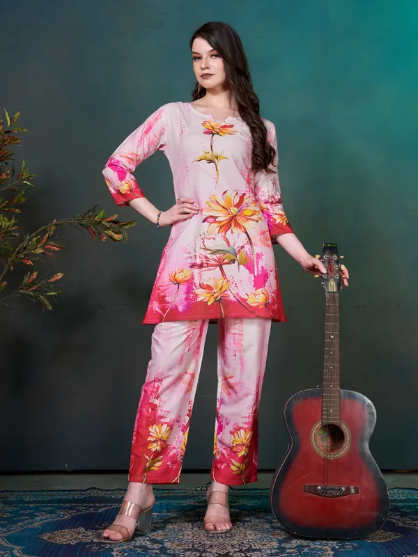 Light_Pink_with_Red_Floral_Printed_Rayon_Blend_Co-ord_Set_for_Women