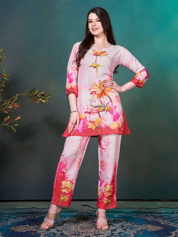 Light_Pink_with_Red_Floral_Printed_Rayon_Blend_Co-ord_Set_for_Women