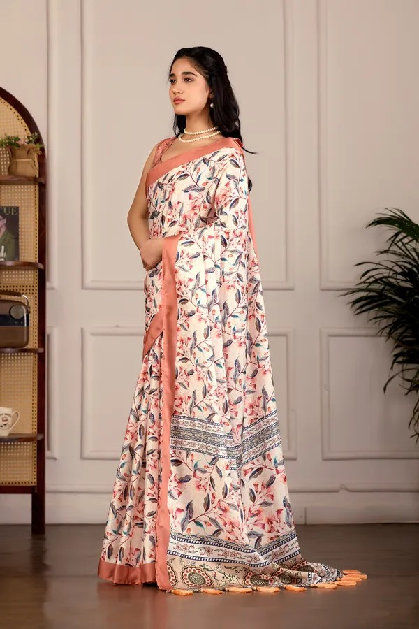 Off_White_Multicolor_Floral_Print_Saree