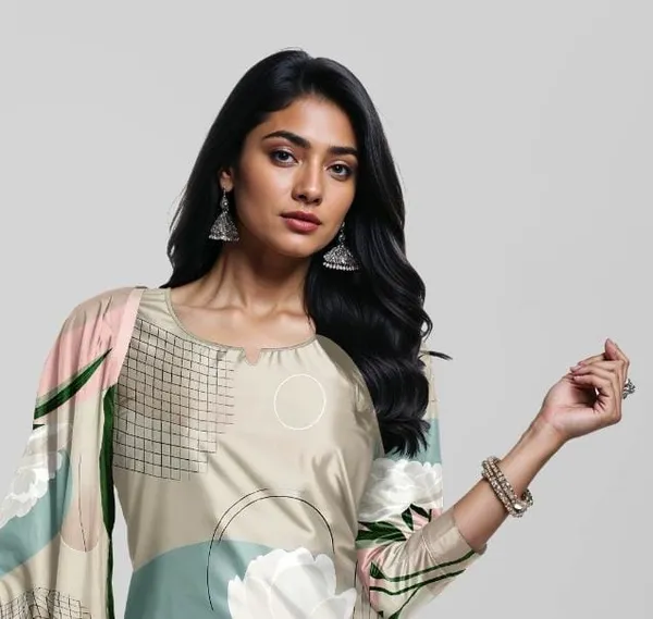 Multicolor_Digital_Print_Silk_Cotton_Kurta_Pant_&_Dupatta_Set_For_Women