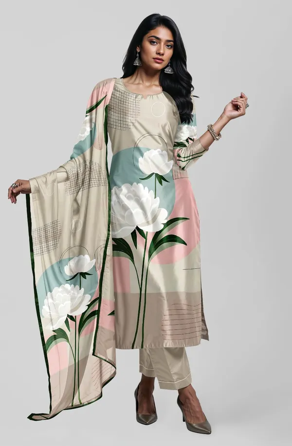 Multicolor_Digital_Print_Silk_Cotton_Kurta_Pant_&_Dupatta_Set_For_Women