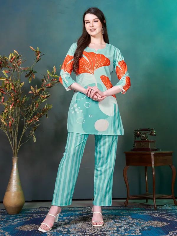 Fluorescent_with_Orange_Printed_Rayon_Blend_Co-ord_Set_for_Women