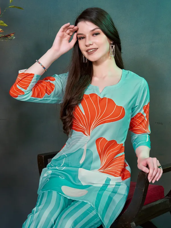 Fluorescent_with_Orange_Printed_Rayon_Blend_Co-ord_Set_for_Women