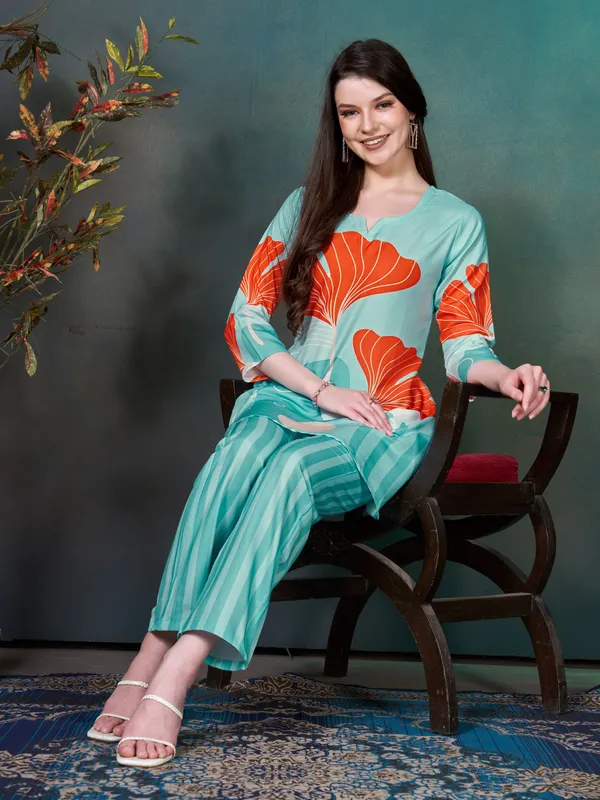 Fluorescent_with_Orange_Printed_Rayon_Blend_Co-ord_Set_for_Women