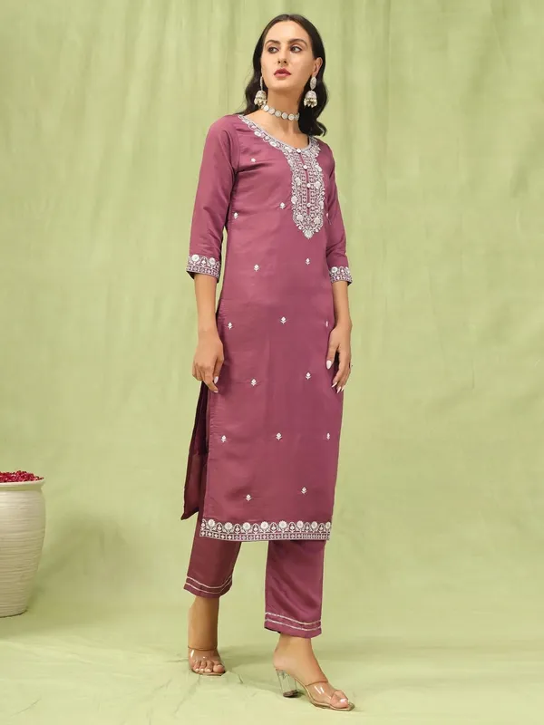 RED_CHANDERI_COTTON_KURTA_PANT_AND_DUPATTA_SET