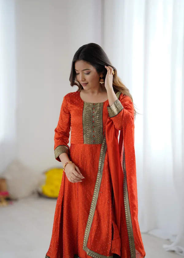 Orange_Kurta_Set_with_Dupatta
