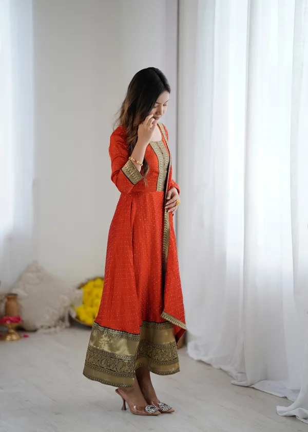 Orange_Kurta_Set_with_Dupatta