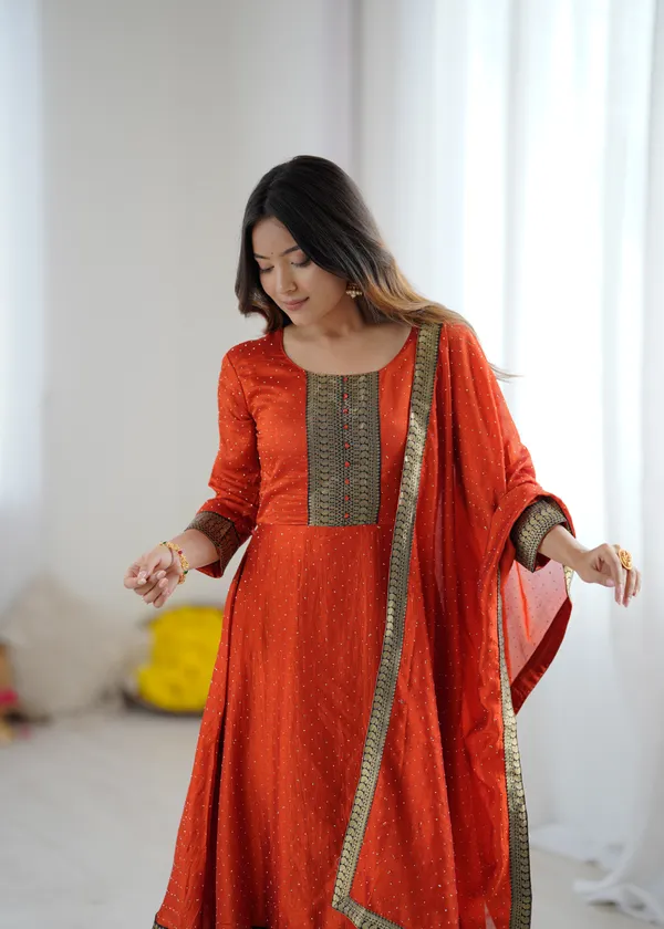 Orange_Kurta_Set_with_Dupatta