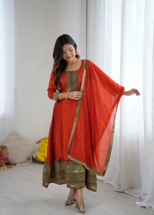 Orange_Kurta_Set_with_Dupatta