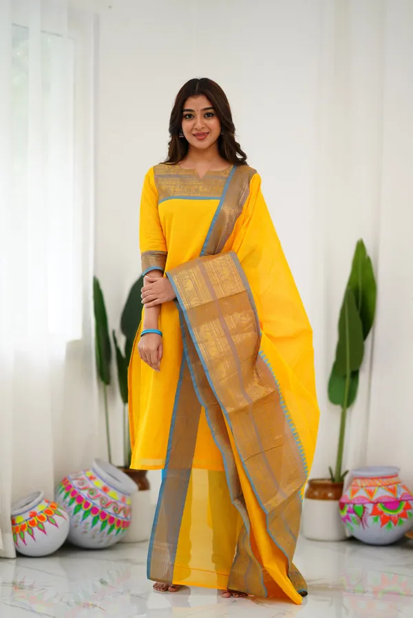 Yellow_Kurta_&_Pant_Set_with_Dupatta