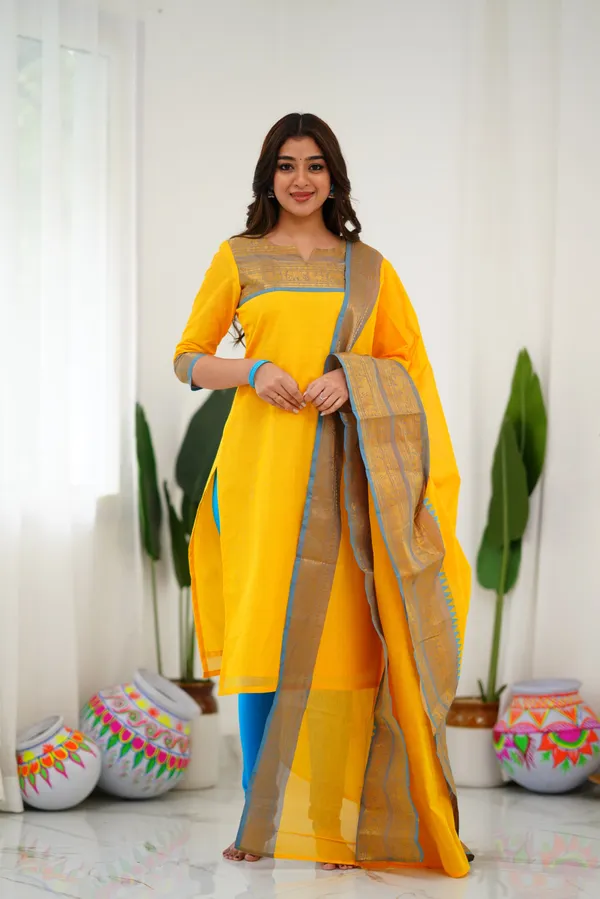 Yellow_Kurta_&_Pant_Set_with_Dupatta