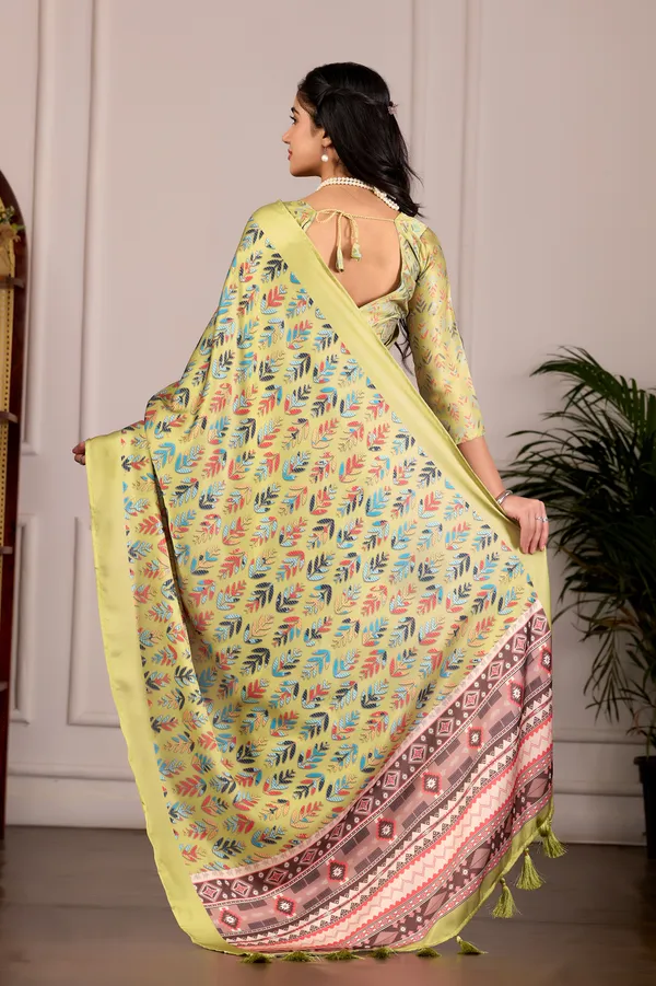 Pale_Vibrant_Yellow_Floral_Print_Saree