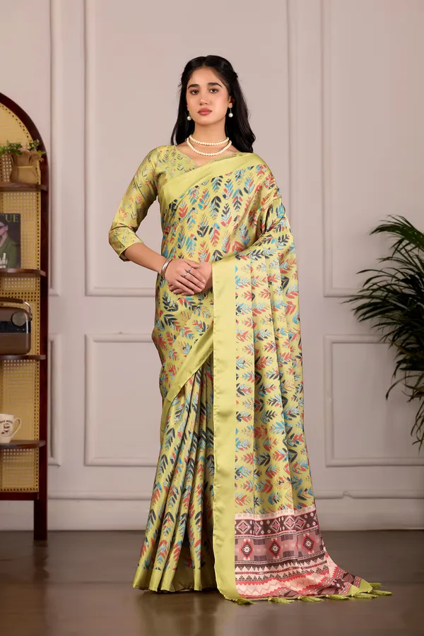 Pale_Vibrant_Yellow_Floral_Print_Saree