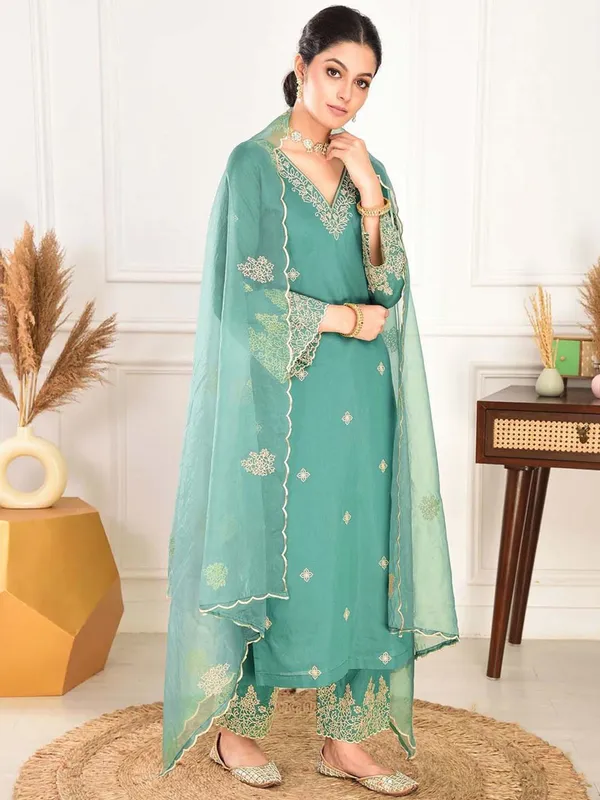 Rama_Green_Kurta_&_Pant_Set_with_Dupatta