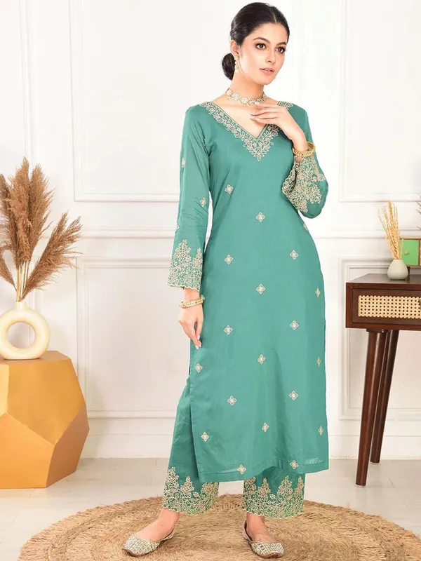 Rama_Green_Kurta_&_Pant_Set_with_Dupatta