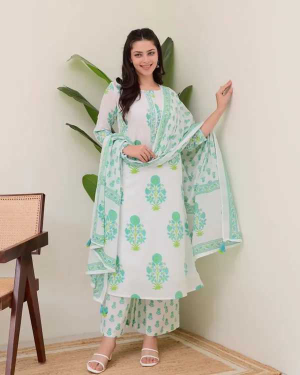 Green_Kurta_&_Pant_Set_with_Dupatta