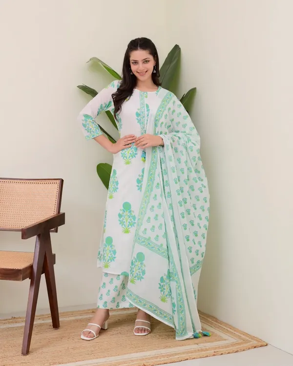 Green_Kurta_&_Pant_Set_with_Dupatta