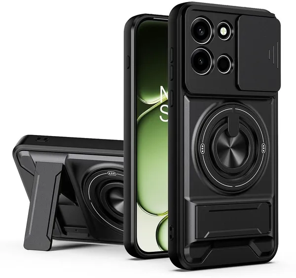 HUPSHY_Back_Cover_for_OnePlus_Nord_6_(Black,_Flexible,_Silicon,_Pack_of:_1)
